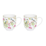 Bögre, csésze Rózsás porcelán bögre arany szegéllyel 2db-os 350ml