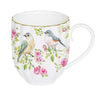 Bögre, csésze Rózsás porcelán bögre arany szegéllyel 300 ml