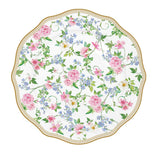 Tányér, étkészlet Rózsás porcelán desszertes tányér fehér Garden Joy