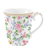 Bögre, csésze Rózsás porcelán porcelán bögre díszdobozban Garden Joy White