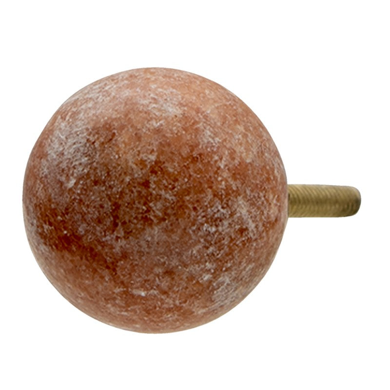Fogantyú Rusztikus kerek kő ajtó fogantyú rózsaszín