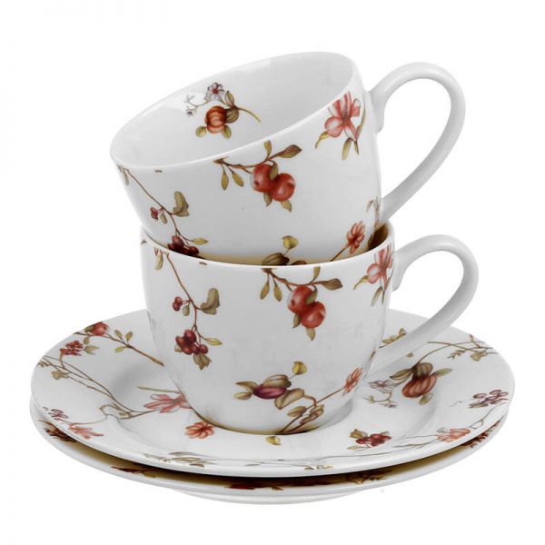 Bögre, csésze Safa virágos porcelán teás csésze 2 személyes