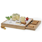 Sajtvágó Sajtvágókészlet üveglapos 4 db sajtvágó késsel Les Fromages 891