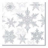 Szalvéta Snow Crystals silver papírszalvéta
