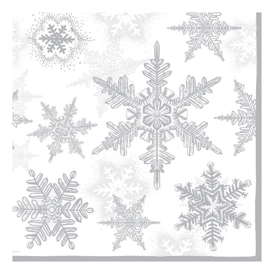 Szalvéta Snow Crystals silver papírszalvéta