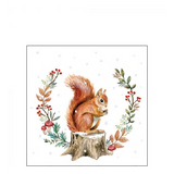 Szalvéta Strong for winter mókusos papírszalvéta 25x25 cm 20 db-os