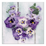 Szalvéta Tavaszi árvácska szív papírszalvéta Pansy Heart 33x33cm