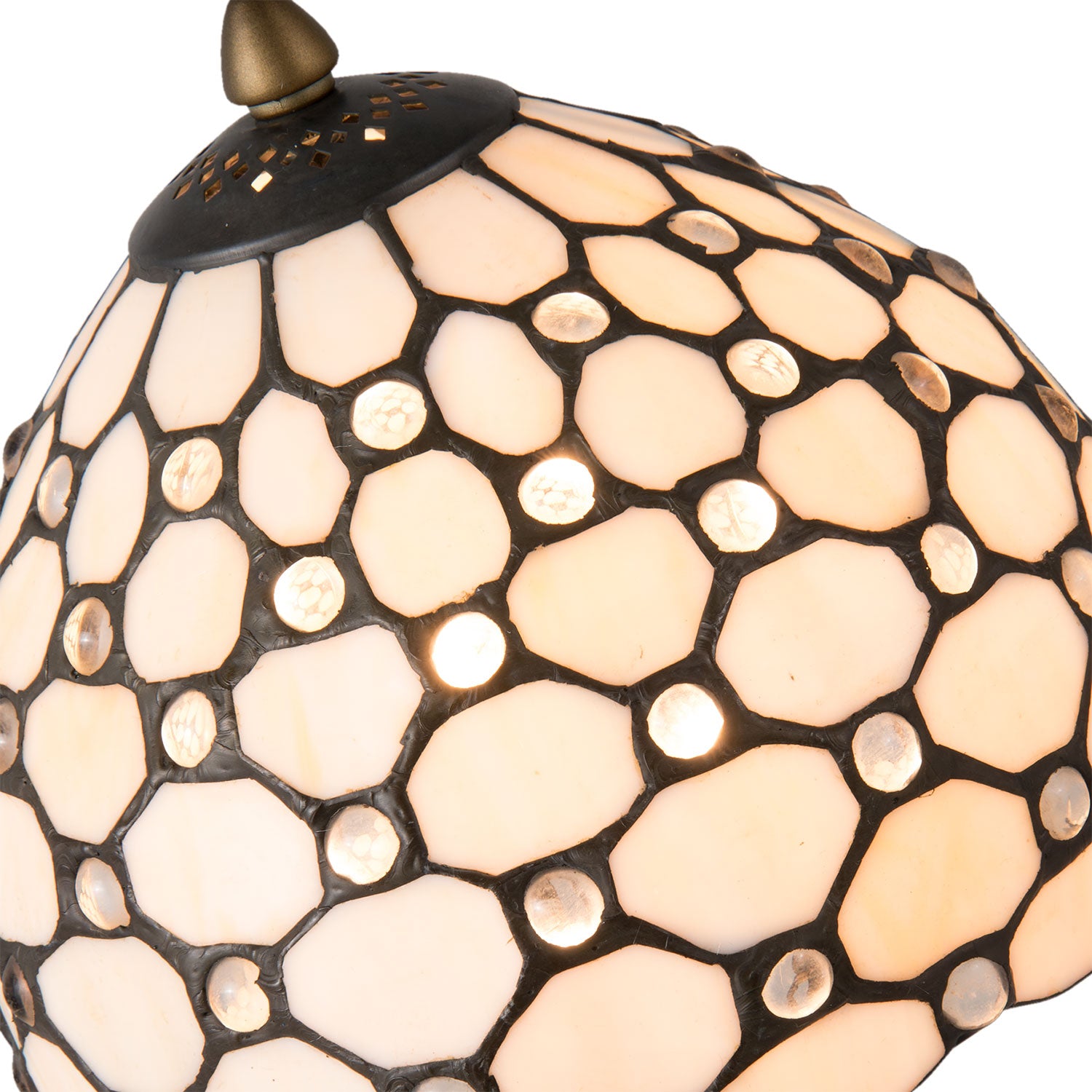 Asztali lámpa Tiffany asztali lámpa fehér Ø 20*38 cm