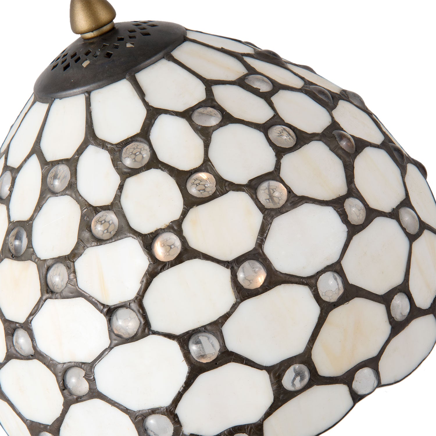 Asztali lámpa Tiffany asztali lámpa fehér Ø 20*38 cm