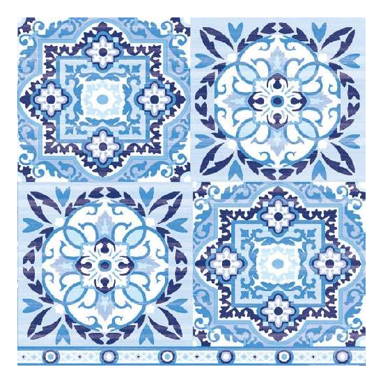 Szalvéta Tiles Blue papírszalvéta