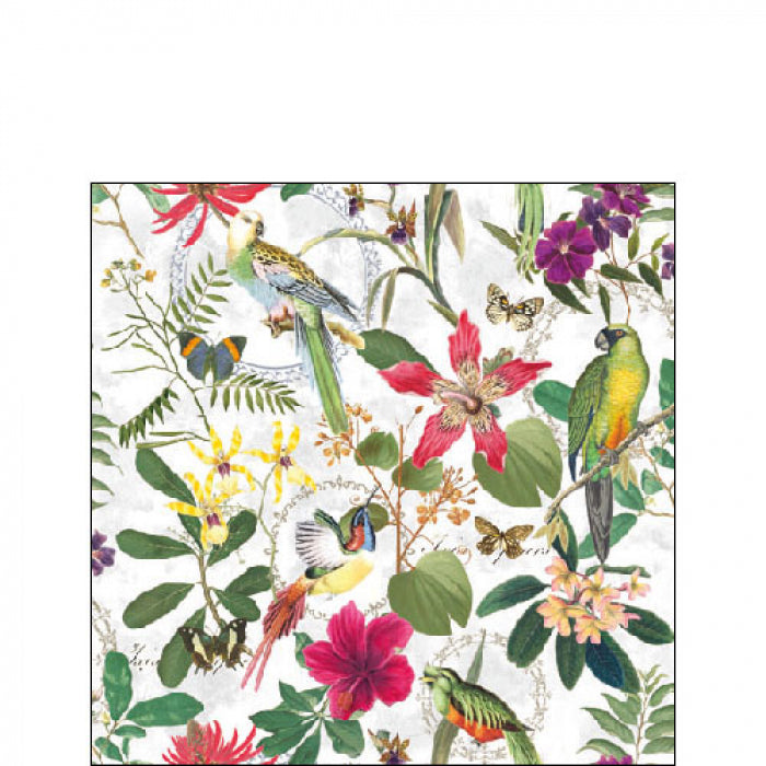 Szalvéta Trópusi mintás papírszalvéta Tropical Jungle 25x25 cm