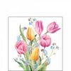 Szalvéta Tulipán virágos papírszalvéta 25x25 cm Tulips Bouquet
