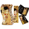 Tányér, étkészlet Üvegtányér hullámos papír könyvjelzővel,Klimt:The Kiss