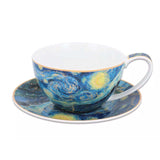 Bögre, csésze Van Gogh porcelán teás csésze Csillagos éj díszdobozban