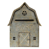 Postaláda Vintage fém postaláda házikó szürke Post