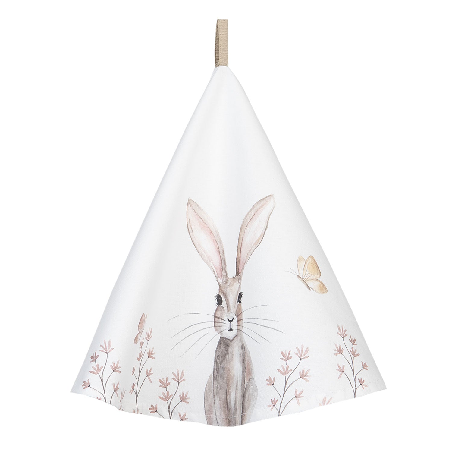 Konyharuha Vintage húsvéti nyuszi mintás kör alakú pamut konyharuha dia 80cm Rustic Easter Bunny