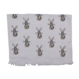 Konyhai kéztörlő Vintage húsvéti nyuszi mintás pamut konyhai kéztörlő Rustic Easter Bunny