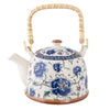 Kanna, kiöntő Vintage porcelán teáskanna szűrővel kék virág