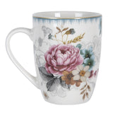 Bögre, csésze Vintage rózsa virágos madaras porcelán bögre PIRMU