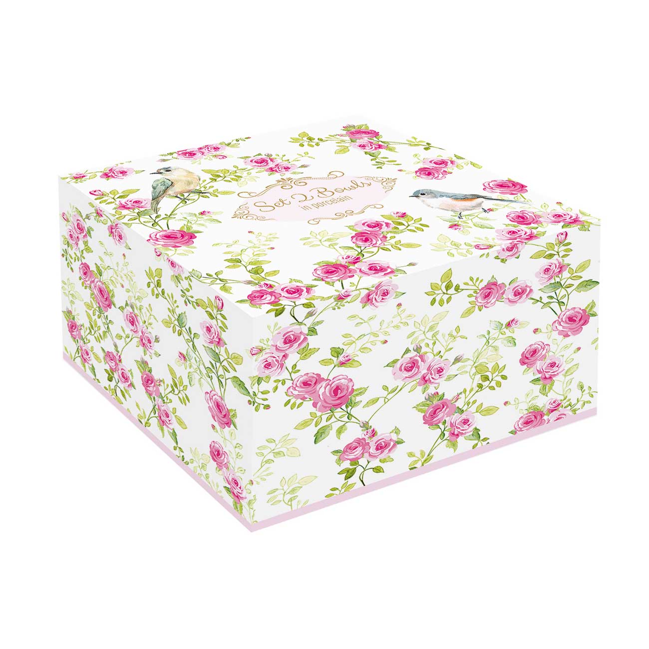 Tálka Vintage rózsás porcelán tálka szett 2db-os