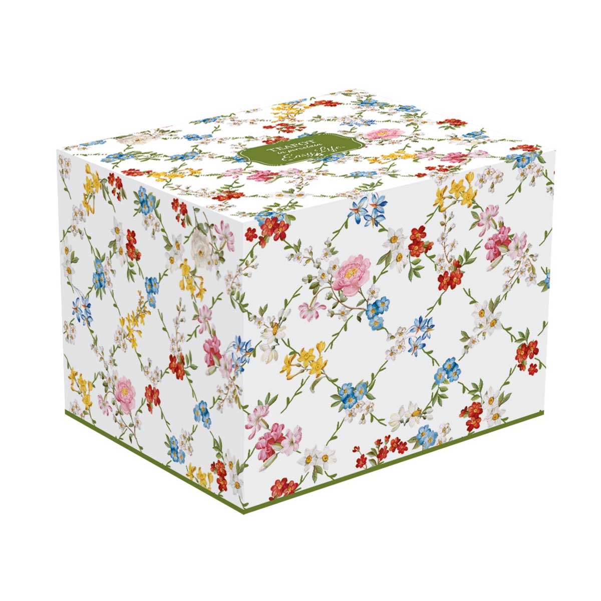 Teáskanna Virág mintás porcelán teáskanna szűrővel 1000 ml Garden Dreams