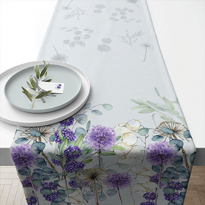 Asztali futó Virágos pamut asztali futó 40x150 cm Lunaria Green