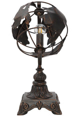Globe antik bronz asztali lámpa földgömb dizájnnal – vintage stílus Mauro Ferretti