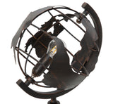 Globe antik bronz asztali lámpa földgömb dizájnnal – vintage stílus Mauro Ferretti