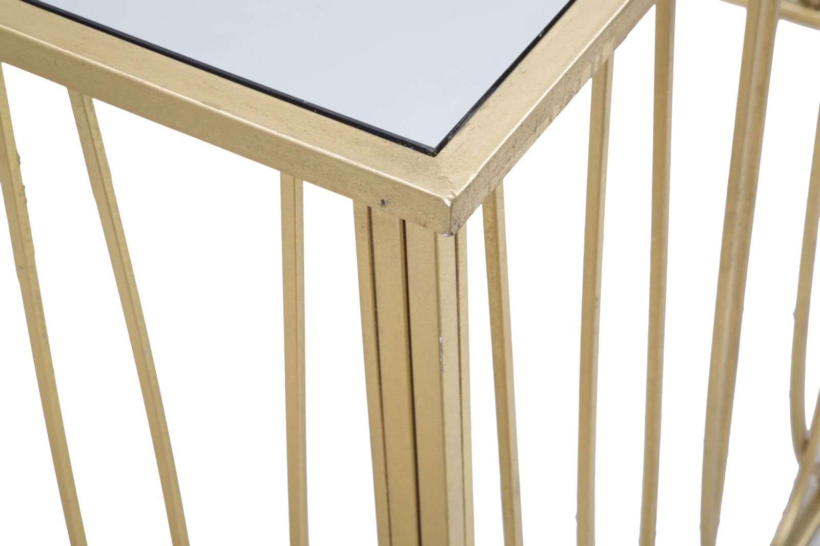 Esmée arany design konzolasztal tükrös asztallappal 120 cm Konzolasztal Mauro Ferretti