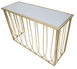 Esmée arany design konzolasztal tükrös asztallappal 120 cm Konzolasztal Mauro Ferretti