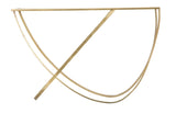 Arany design konzolasztal fekete üveglappal 120 cm Konzolasztal Mauro Ferretti