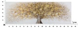 Kézzel Festett Modern Falikép – Arany Fa Motívummal, Vászonkép 180×60 cm Falikép Mauro Ferretti