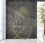 Arany design konzolasztal fekete üveglappal 120 cm Konzolasztal Mauro Ferretti