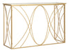 Arany színű design konzolasztal tükrös üveglappal 120 cm Konzolasztal Mauro Ferretti