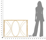 Arany színű design konzolasztal tükrös üveglappal 120 cm Konzolasztal Mauro Ferretti