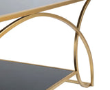 Stylines arany színű dohányzóasztal 110 cm Asztal Mauro Ferretti