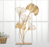 Arany ginkgo levél dekoráció álló 26X11,5X44,5 cm Dekorációs figura Mauro Ferretti