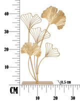 Arany ginkgo levél dekoráció álló 26X11,5X44,5 cm Dekorációs figura Mauro Ferretti