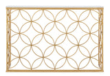 Anaïs arany színű design konzolasztal márvány lappal Konzolasztal Mauro Ferretti