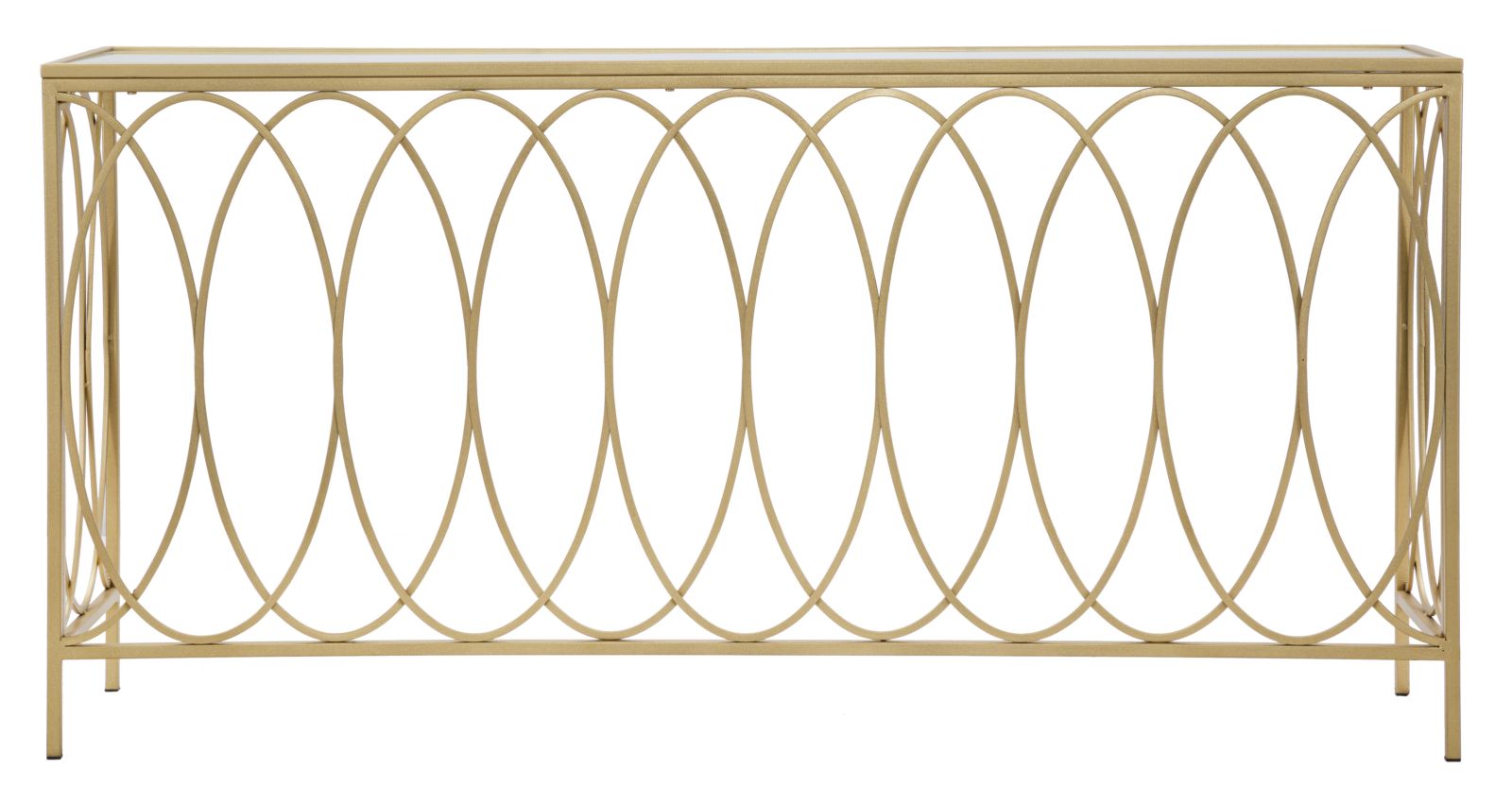 Lilou arany színű design konzolasztal 160 cm Konzolasztal Mauro Ferretti