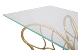 Pearl pillangó arany színű design konzolasztal 110 cm Konzolasztal Mauro Ferretti