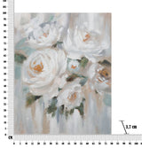 Krém Virágos Falikép – Pasztell Fehér Virág Motívum, Vászonkép 80×100 cm Falikép Mauro Ferretti