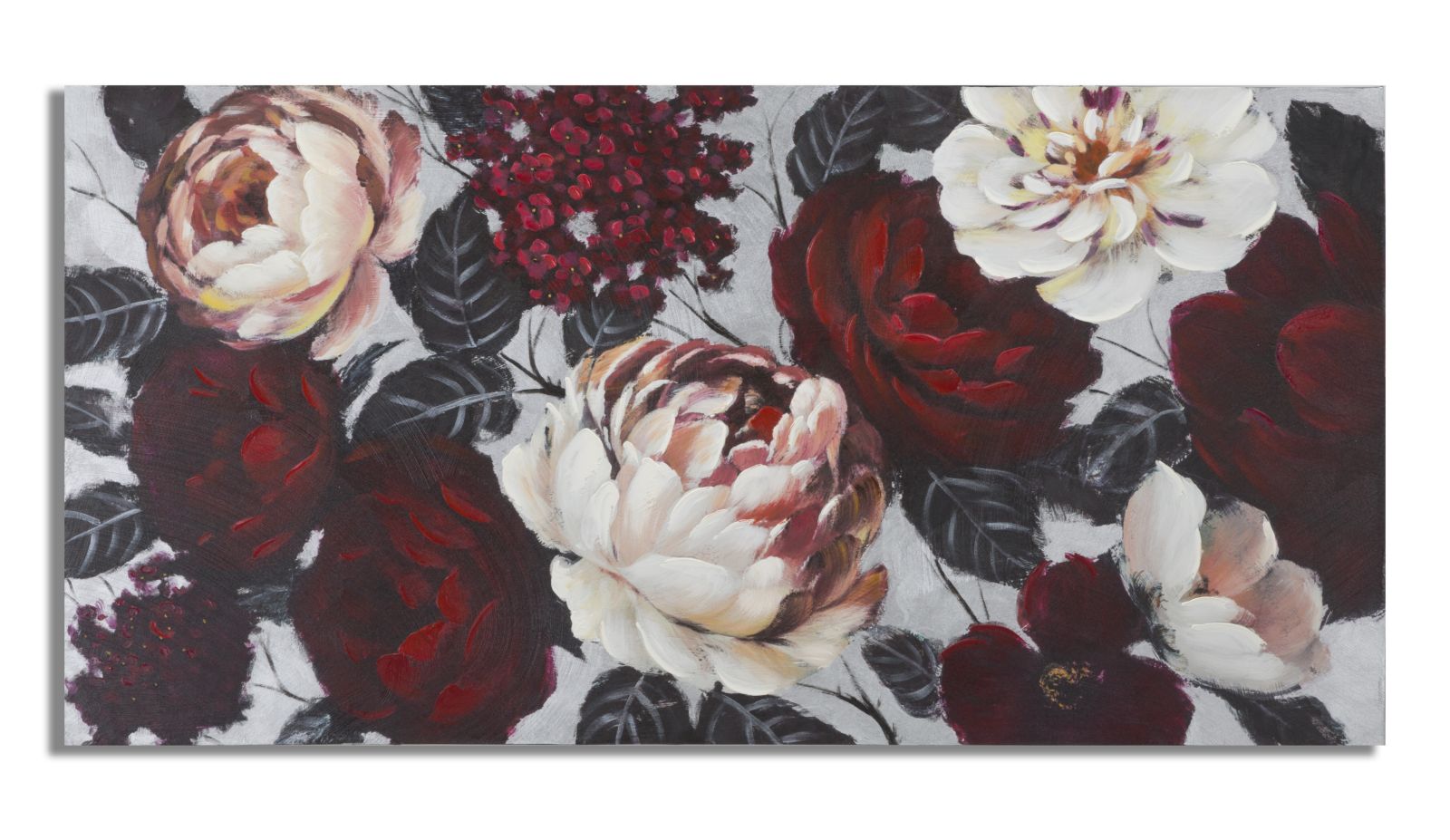 Virágos Falikép Vörös és Fehér Peóniákkal – Vászonkép 150×76 cm Falikép Mauro Ferretti