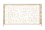 SPIRAL arany színű design konzolasztal márvány lappal Konzolasztal Mauro Ferretti