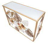 Design arany konzolasztal virágos 113X40X80 cm tükrös Konzolasztal Mauro Ferretti