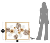 Design arany konzolasztal virágos 113X40X80 cm tükrös Konzolasztal Mauro Ferretti