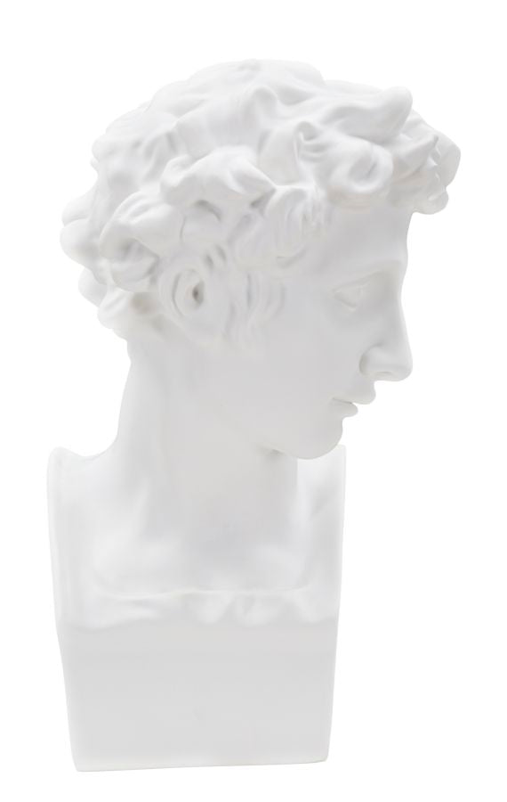 Klasszikus férfi mellszobor fehér 20X17,5X30 cm Dekorációs figura Mauro Ferretti