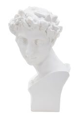 Klasszikus férfi mellszobor fehér 20X17,5X30 cm Dekorációs figura Mauro Ferretti