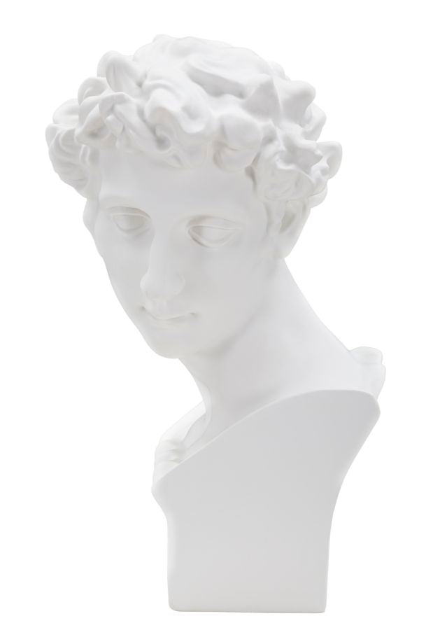 Klasszikus férfi mellszobor fehér 20X17,5X30 cm Dekorációs figura Mauro Ferretti