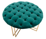 VERDE arany és zöld színű modern kerek ülőpad Ülőpad Mauro Ferretti